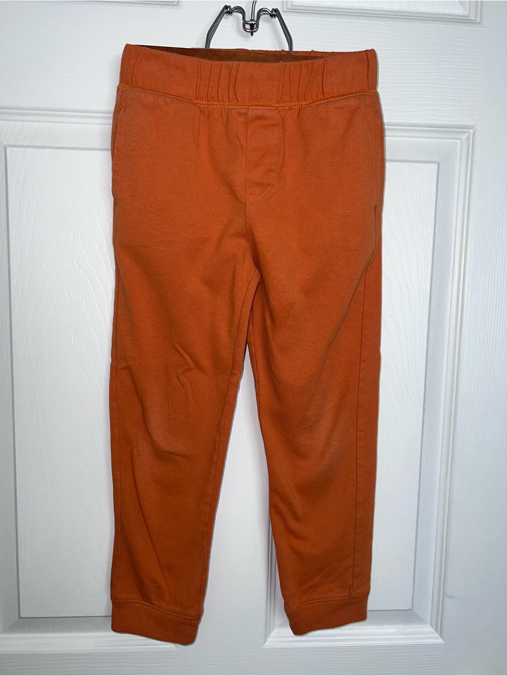 Kids 5T Rust-Orange Knit Joggers